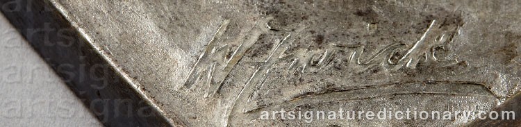 Authentic signature by Wilhelm ZWICK on  artwork
