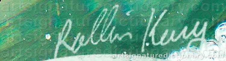 Authentic signature by Rollin KARG_ROLLIN_(XX) on  artwork