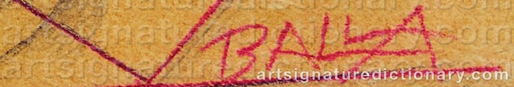 Authentic signature by Giacomo BALLA on artwork
