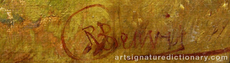 Authentic signature by Richard BEAVIS on Painting/Watercolour artwork