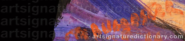 Authentic signature by Maxim BUGZESTER on  artwork