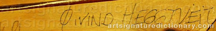Authentic signature by Öyvind HEGGTVEIT on artwork
