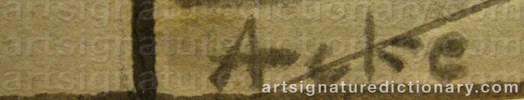 Signature by Johan Axel Gustaf ‘Jag Acke’ ACKE