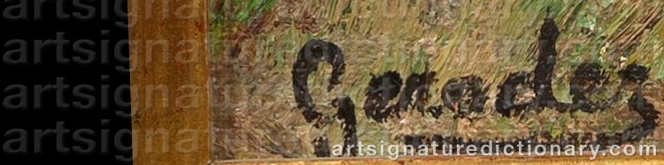 Authentic signature by Marie-Ange GERODEZ on  artwork