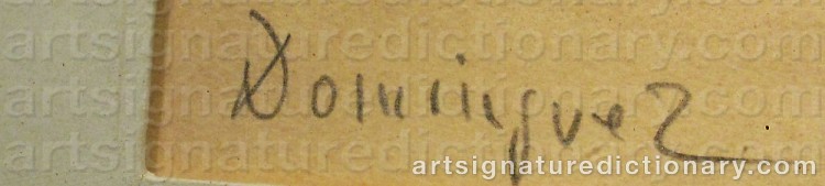 Signature by Oscar DOMINGUEZ