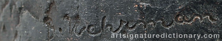 Authentic signature by Birgitta NEHRMAN on  artwork