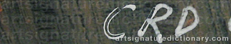 Authentic signature by Cathrine Raben DAVIDSEN on  artwork