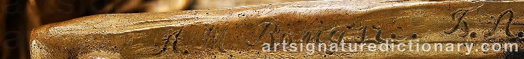 Authentic signature by Albert Moritz WOLFF on artwork