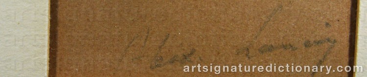 Authentic signature by Alexandre LUNOIS on  artwork