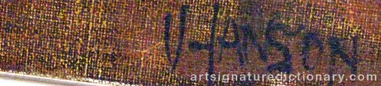 Authentic signature by Vide JANSON on Painting/Watercolour artwork