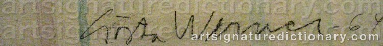 Signature by Gösta WERNER