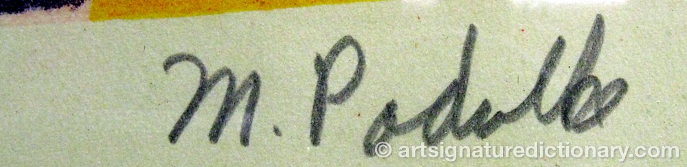 Authentic signature by Michael PODULKE on  artwork