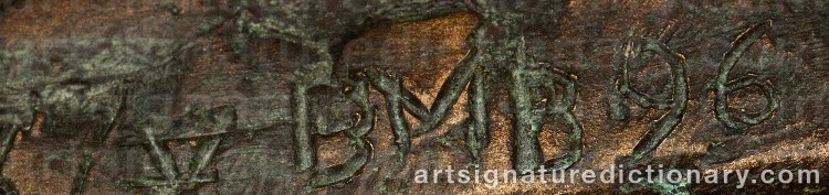 Authentic signature by Bianca Maria BARMEN on Sculpture artwork