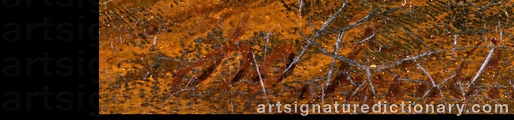 Authentic signature by Bernhard FRIES on artwork