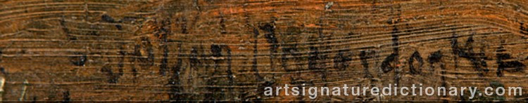 Authentic signature by Julian ONDERDONK on Painting/Watercolour artwork