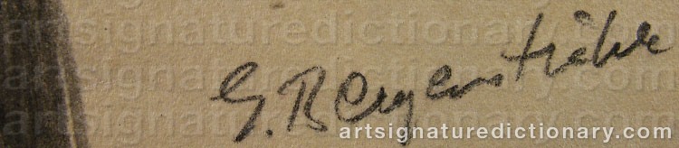 Authentic signature by Erik BERGENSTRÅHLE on  artwork