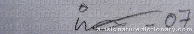 Authentic signature by Ida THUNSTRÖM on  artwork