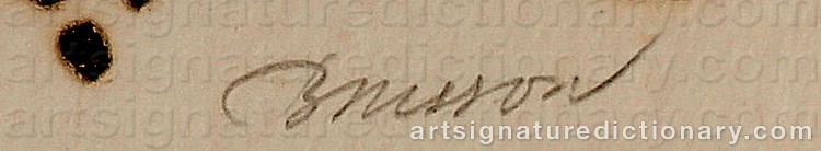 Authentic signature by Pierre Marie BRISSON on Drawing/Graphic/Print artwork