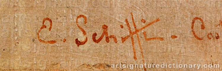Authentic signature by Ezio SCHIFFI on artwork