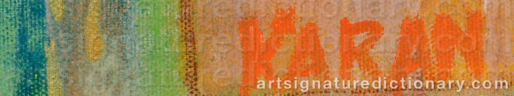 Authentic signature by Slavica KARAN on  artwork