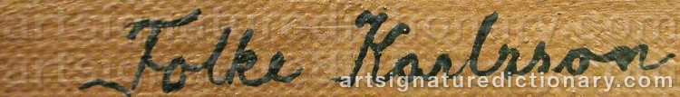 Signature by Folke KARLSSON