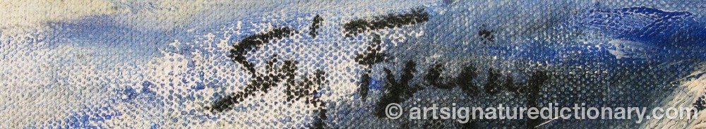 Authentic signature by Stig FYRING on Painting/Watercolour artwork