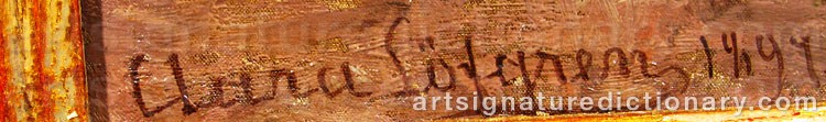 Authentic signature by Clara ‘Clara Ln’ LÖFGREN on artwork