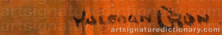Authentic signature by Halfdan GRAN on artwork