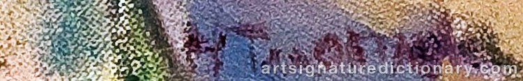 Authentic signature by Heikki TUOMELA on artwork
