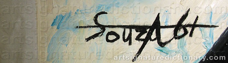 Forged signature of Francis Newton SOUZA