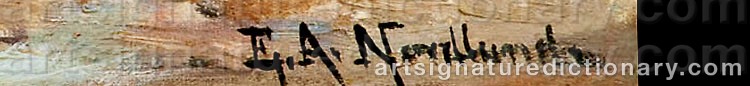 Authentic signature by Elin Alfhild NORDLUND on artwork