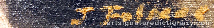 Authentic signature by Trine FOLMOE on  artwork