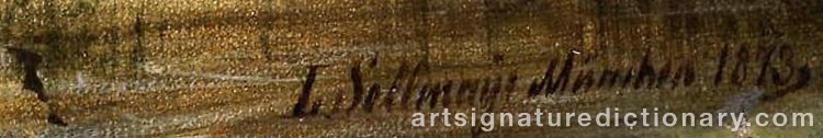 Authentic signature by Ludwig SELLMAYR on  artwork