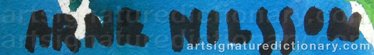Signature by Arne NILSSON