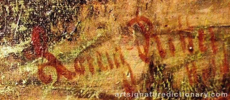 Authentic signature by Lorenz RITTER on  artwork