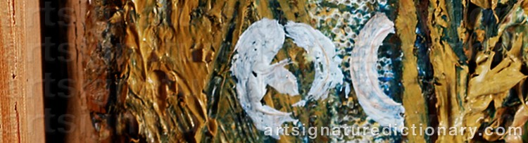 Authentic signature by Erik HALLGREN on artwork
