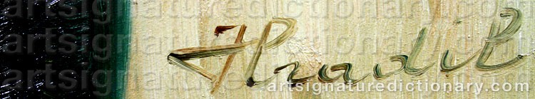 Signature by Béla HRADIL