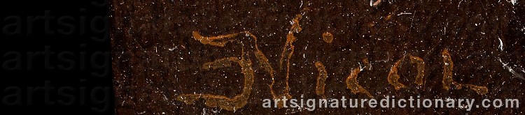 Authentic signature by Erskine NICOL on  artwork