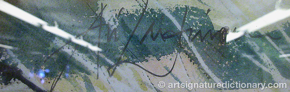 Authentic signature by Ari LAITINEN on  artwork