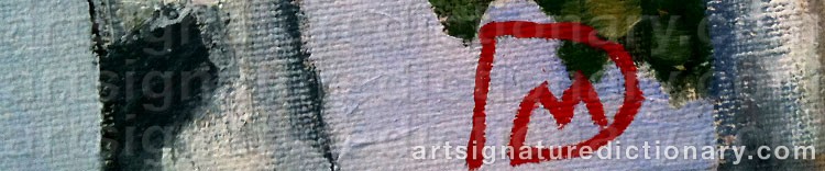 Authentic signature by Dag EINARSSON MALMBERG on  artwork