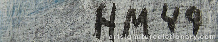 Authentic signature by Harald MARKSON on  artwork