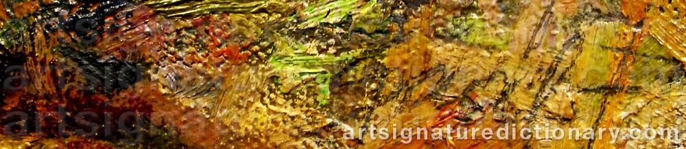 Authentic signature by Ferenc GAAL on  artwork