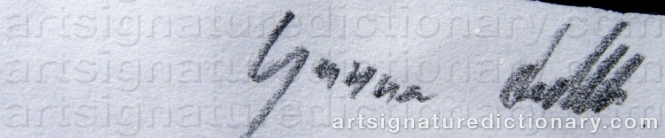Authentic signature by Gunnar LUNDKVIST on  artwork