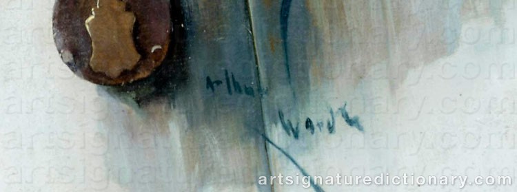Authentic signature by Arthur WARDLE on Painting/Watercolour artwork