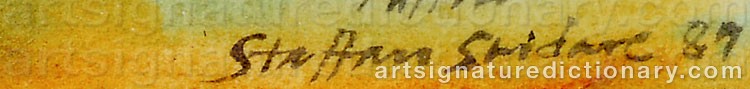 Authentic signature by Staffan SNIDARE on artwork