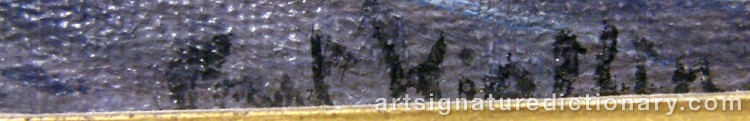 Authentic signature by Carl KJELLIN on artwork