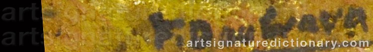 Authentic signature by Frantisek DOUBRAVA on  artwork