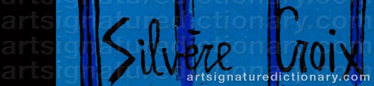 Authentic signature by Silvere CROIX on  artwork