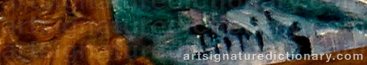 Authentic signature by Edvard DIRIKS on artwork