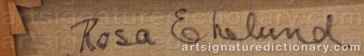 Signature by Rosa EKELUND